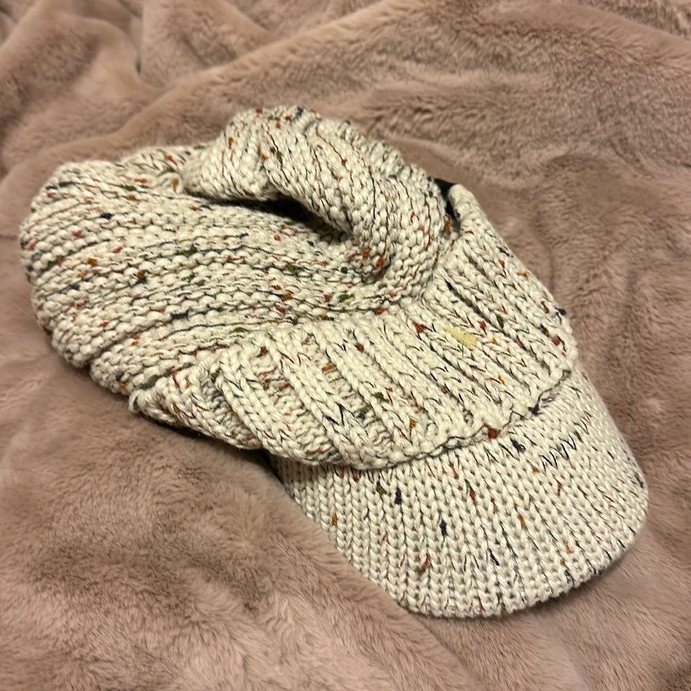 Slouchy Winter Hat with Bill